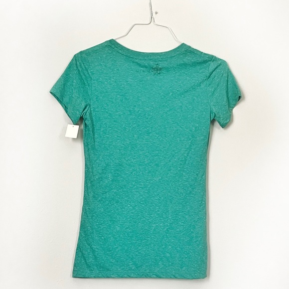 Hybrid Apparel T-Shirt V-Neck Owl. Turquoise. Size M. - Picture 2 of 5